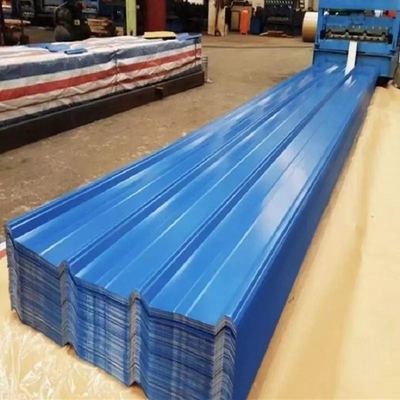 PPGL Ibr Metal galvanisé ondulé image couleur en acier ondulé feuille de toit avec 1