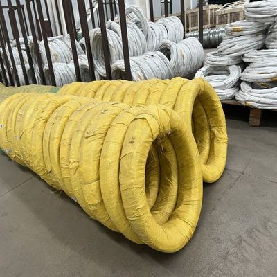 Fil galvanisé en acier à haute teneur en carbone, revêtu de zinc, certifié ISO