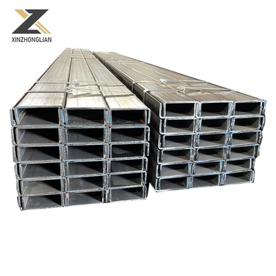 Matériau de construction S235jr Ss400 St37 St52 Canaux en acier à surface plate ou galvanisée