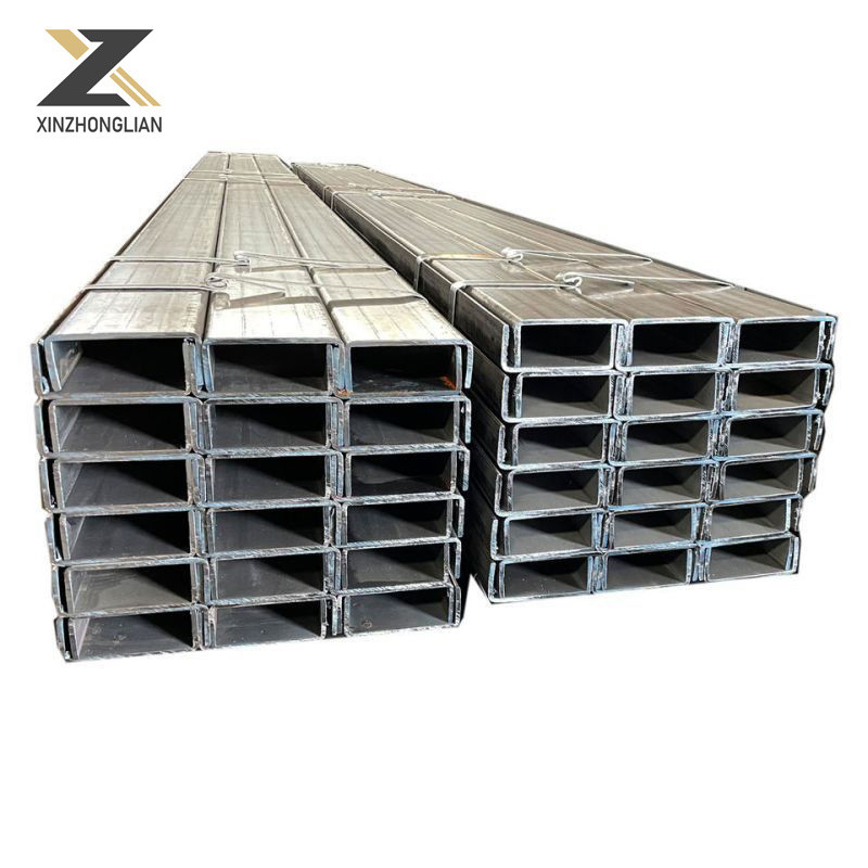 Matériau de construction S235jr Ss400 St37 St52 Canaux en acier à surface plate ou galvanisée